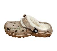 Zoccoli da uomo e da donna, scarpe invernali da giardino foderate in calda pelliccia, cinturino regolabile sul tallone, suola spessa per pneumatici, per interni ed esterni, doppio uso, pantofole da