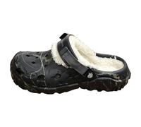 Zoccoli da uomo e da donna, scarpe invernali da giardino foderate in calda pelliccia, cinturino regolabile sul tallone, suola spessa per pneumatici, per interni ed esterni, doppio uso, pantofole da
