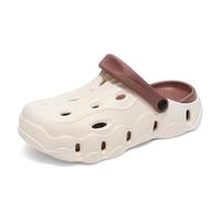 Zoccoli da uomo e donna con supporto per arco plantare, scarpe da giardino, sandali leggeri con cuscino da spiaggia pantofole con solette rimovibili (taglia: EU 44/45, colore: beige)