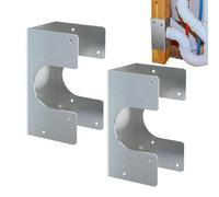 Zoccoli di montaggio zincati, 2 pezzi di protezione robusta - Supporto per tubi in acciaio zincato calibro 16 (1,6 mm) - per il rinforzo strutturale dei progetti idraulici e