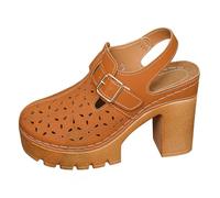 Zoccoli Donna Estivi Legno Ciabatte Ortopediche Moda Sabot Trekking Chiuse Davanti Comode Sandali Camminare Antiscivolo con Tacco Pantofole Vintage Casual Bassi Slingback Scarpe Spiaggia Mare