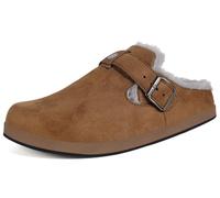 Zoccoli e Sabot Unisex Invernali Calde Ciabatte da Casa, Marrone, 38