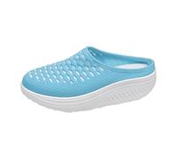 Zoccoli estivi da donna, scarpe ortopediche, slip-on, scarpe da ginnastica chiuse, Celeste., 42 EU