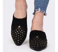 Zoccoli in stile texano basso in PU con borchie della marca StellaMeli. Ideali per chi non vuole indossare gli stivali in estate ma vuole sempre essere alla moda EUR36,EUR37,EUR38,EUR39,EUR40,EUR41Col