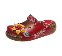 Zoccoli Pantofole Donna Estive Vendita, Fiori Ciabatte Donna Estive con Chiuse Davanti Sandali Comodi Ed Eleganti Sandali Con Zeppa Sandalo Comode Scarpe Eleganti Pantofola per Casa e Esterni