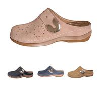 Zoccoli & Pantolette Da Donna Con Tacco Scarpe Anteriore Chiuse Posteriore Aperto Sandali Estivi Da Donna Con Tacco A Blocco Sandali Traspiranti Comodi Slipper Boho Pantolette Fashion Clog, Z rosso