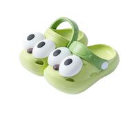 Zoccoli Sabot Bambini Carino Ciabatte Sandali da Spiaggia Cartoni Animati Estivi Ciabatte da Giardino Scarpe da Piscina Ragazzi Ragazze Pantofole con Cinturino Regolabile sul (Green, 31 Little Child)