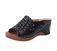 Zoccoli Sabot Donna Ortopediche Estive Pantofole Zeppa Bassa con Aperta Ciabatte Punta Chiusa Eleganti Comodi Camminata Spiaggia Leggeri Sandali Ergonomiche Fascite Plantare Antiscivolo Piscina