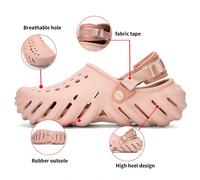 Zoccoli/sabot traspiranti e cavi, unisex, leggeri, adatti per uso casuale indoor/all'aperto, ciabatte sportive, modello 207937-6TY La forma scultorea e alla moda trae ispirazione dallo sport, la forma