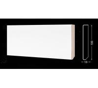 Zoccolino Battiscopa in legno multistrato 100x13mm Quadrato Laccato BIANCO- 24mt