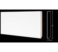 Zoccolino Battiscopa legno multistrato 130x13mm Quadrato Laccato BIANCO- 19,20mt