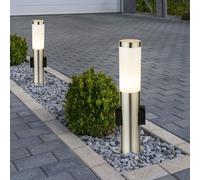Zoccolo Außenstehlampe Prese Lampada da Giardino Acciaio Inox Sentiero 2er Set [EEK: Non valutato]