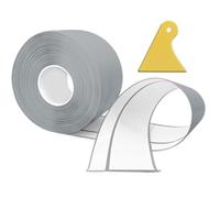 Zoccolo flessibile autoadesivo, 12M zoccolo da cucina in PVC 50x20mm, Zoccolo autoadesivo per cucina e bagno 5x2 grigio