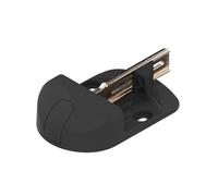 Zoccolo in poliammide nero altezza 40 mm per cancello battente, fermaporta automatico a clip manuale, spessore regolabile secondo il cancello