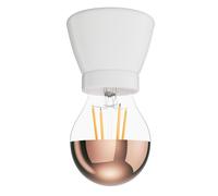 ledscom.de portalampada in porcellana E27 MINZ, rotondo, bianco, incl. lampada E27, 839lm, bianco caldo