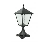 Zoccolo Nero Alluminio 74cm Rustico Dilsen Luce per Esterni Lanterna Giardino