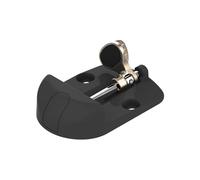 Zoccolo per cancello in poliammide nero con ribaltabile spessore 30-85 mm - altezza 40 mm + cuneo zoccolo 5 mm - fermaporta per cancello a battente manuale e motorizzato - Fabbricazione francese