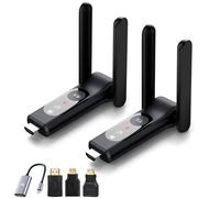 Zocibihi Trasmettitore e ricevitore HDMI wireless aggiornato, supporta fino a 6 dispositivi collegati. Bassa latenza 50 m/50 m di gamma con dual-band 2,4 G/5,8 G, plug & play per PC/laptop/TV Box