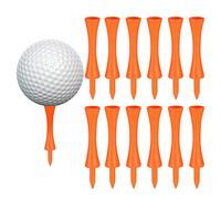 Zocipro 100 Pezzi 70mm Tee da Golf Durevole, Tee Golf Arancione Professionale, Tee da Golf Castello in Plastica, Adatto per Allenamento di Golf