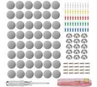 Zocipro 100Pcs Kit Riparazione Cielo Auto, Riparazione Automobilistica Rivetti Pulsante di Riparazione con 100 Spilli Colorati 1 Cacciavite 1 Metro a Nastro per Tutte Auto
