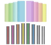 Zocipro 16Pcs Dislessia Strumenti Compensativi, 8 Strisce per Evidenziare la Lettura con 8 Righelli da Lettura, Aiuto per La Dislessia Colorata, per Leggere Principianti, Dislessia