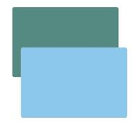 Zocipro 2 Pezzi Tappetino in Silicone 60x40 cm Grande, Blu & Verde