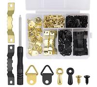 Zocipro 281Pcs Ganci per Quadri - 40 Dente Segati Resistenti, 40 ad Anello a D con Distanziatori e Cacciavite - per Cornici, Foto e Immagini Appese
