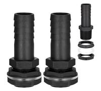 Zocipro 2Pcs Connettore per Troppopieno, 25mm Raccordo di Collegamento per Acqua con Dado e Rondella, Adatto a Filettatura Tubo Flessibile, per Cisterne, Serbatoi d'acqua