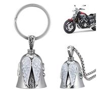 Zocipro 2Pcs Guardian Bell Moto, Angeli Campanella Portafortuna Moto con Anello Appeso, Portachiavi Guardian Bell Campanella per Moto, Biciclette
