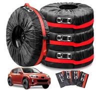 Zocipro 4 pezzi Borsa Pneumatici Auto, Copertura Della Ruota di Scorta per pneumatici da 18-22 pollici, Copri Gomme, Auto Ruota Copertura per Rimorchio Camper Camion SUV Auto (Diametro 80cm)