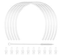 Zocipro 5 Pcs Milk Tubes Hoses, 10 Raccordi Latte HP3 con Spazzola Pulizia | Tubi di Ricambio in Silicone per Macchine da Caffè Jura GIGA 6, 10, W10, Z5, Z6, Z7, Z8, Z9, Z10, J6, J8, J9, S80, WE8