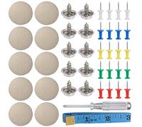 Zocipro 65Pcs Kit Riparazione Cielo Auto, Riparazione Automobilistica Rivetti Pulsante di Riparazione con 65 Spilli Colorati 1 Cacciavite 1 Metro a Nastro per Tutte Auto (Beige)