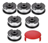 Zocipro 6Pcs Bobina Decespugliatore per Ein-hell GE-CT 18/28 Li TC, 1.6mm Bobine Filo per Decespugliatore con Copertura, Compatibile con Ein-hell TLE-03 Bobina di Ricambio