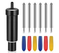 Zocipro 6Pcs Cut Lama con Hosing, 30/45/60 Gradi Sharp Punto Profondo Lama Schiuma Chipboard Strumento di Taglio in Pelle per Cricut Maker 3, Air 3, Air 2, Air, One, Explore 3