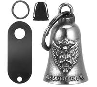 Zocipro Guardian Bell Moto, Angeli Campanella Portafortuna Moto con Anello Appeso Campanello da Motociclista Gremlin, 2 Portachiavi Accessori e 1 Borsa In Velluto