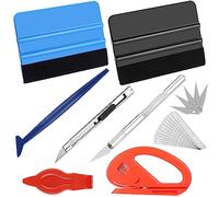 Zocipro Kit di Attrezzi di Installazione Vinile a Tinta di Pellicole Vetri per Auto, Kit Wrapping Auto con Taglierino Professionale e Spatole per Installazione per Auto