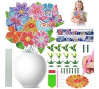 Zocipro Kit Fai Da Te per Bambini di 5-12 Anni, Diamante Pittura Bouquet di Fiori Kit Arti e Mestieri per Bambini 6 7 8 9 10 Anni, per Regali di Compleanno, Decorazione della Stanza