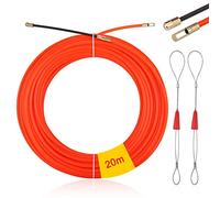 Zocipro Sonda Passacavi 20M, Sonda Passacavi Professionale Diametro 4mm, Molla Elettricista con Cablaggi per Installazione di Cavi, Fish Tape