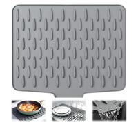 Zocipro Tappetino Scolapiatti Silicone 40x32.5cm, Tappetino Lavello Cucina Antiscivolo, Tappeto Gocciolatoio con Inclinata Drenare, per Lavelli da Cucina, Piani di Lavoro da Bagno