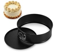 Zocipro Tortiera Apribile 20cm, Teglia Rotondo per Torte Antiaderente con Fondo Rimovibile, Mini Piccoli Stampi in Acciaio al Carbonio per Torte Cheesecake Pizze Quiche