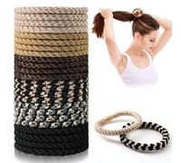 ZOCONE Set di 24 elastici per capelli da donna multicolori intrecciati alla moda elastici per cavi elastici alla coda di cavallo alla moda per capelli spessi e ricci (B)