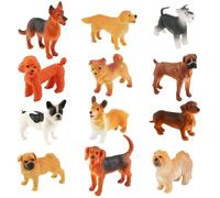 ZocRjvN Schleich - Set di 12 mini personaggi a forma di cane, statuette realistiche per giocattoli, decorazioni e gioco educativo, topper per torta