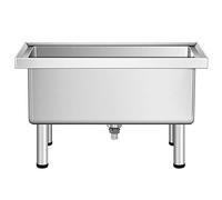 ZOCWJK Lavello in acciaio inox per mocio da pavimento, per lavabo, resistente per negozi, balconi, lavanderia, 80 cm