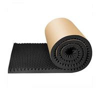 ZOCWJK Pannelli acustici autoadesivi, imbottitura altamente resiliente, resistente, a forma di piramide, in schiuma, per assorbire il suono sulle pareti, nero, 3 cm, 1 x 25 m