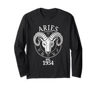 Zodiac Ariete Ram Nato nel 1954 Maglia a Manica