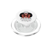 Zodiac Cancer Inspired Afro Women White Grey Cap Black Girl PopSockets PopGrip per MagSafe