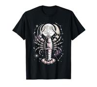 Zodiac Cancer Lobster Moon Astrology Cosmic Line Art Maglietta