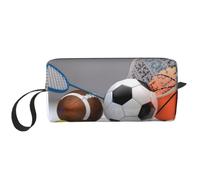 Zodiac Constellation Space Prints Travel Makeup Bag Makeup Bag, Portable Simple Zippered Makeup Organizer Case for Women, Sport a tema, One Size, Astuccio per trucchi