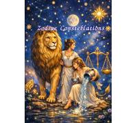 Zodiac Constellations Coloring Book: 12 Mythical Zodiac Illustrations Inspired by the Stars for Relaxing and Creative Coloring