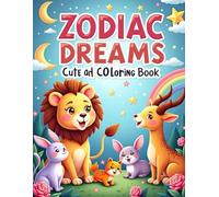 Zodiac Dreams: Cute and Cozy Coloring Book for Kids: Featuring Adorable Animal Characters and Dreamy Scenes